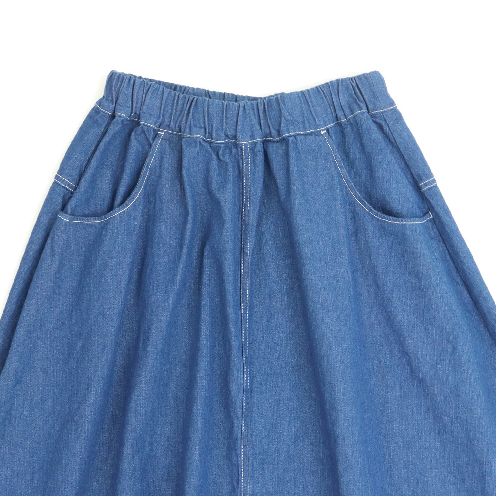 NARU(ナル) 8ozムラデニム ノッポスカート 663810 | 定番素材,デニム