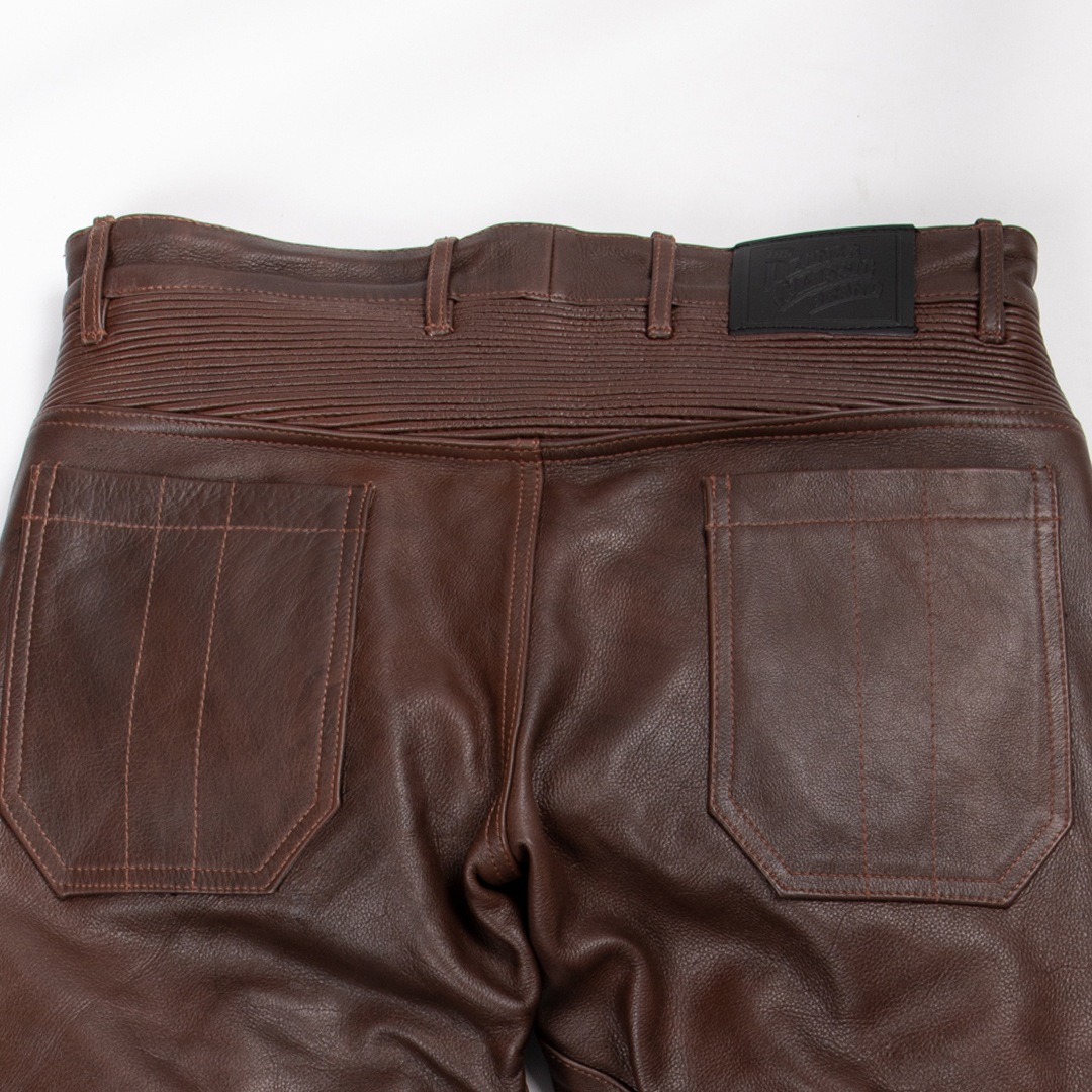 バイク 【2XL追加決定】メンズプロテクター付レザーパンツ[DP-28