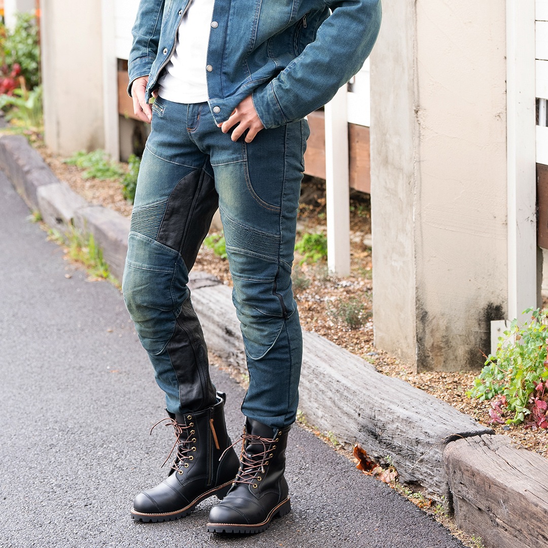 バイク カップ付きデニムパンツ メンズ[DP-27V] ウェア,メンズ,パンツ
