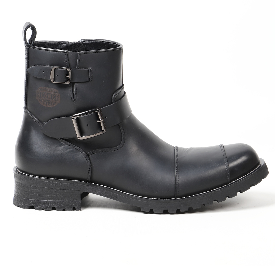 バイク シフトガード付レザーZIPエンジニアブーツ[HS-B9] ブーツ,本革