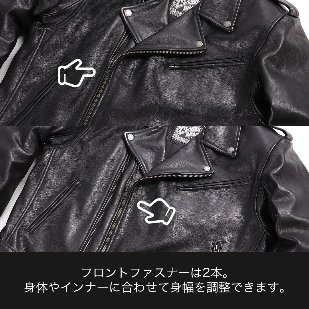 バイク カウレザーダブルジャケット[19WJ-15] ウェア,メンズ