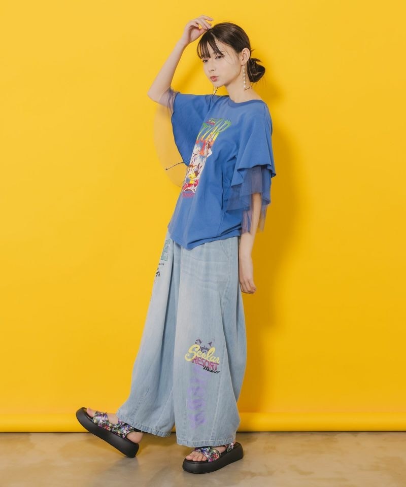 スカラー / ツイルorデニム スカラープリントパンツ | BRAND,ScoLar