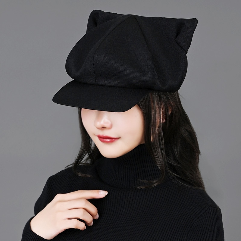 猫耳キャスケット ブラック | NO.S PROJECT