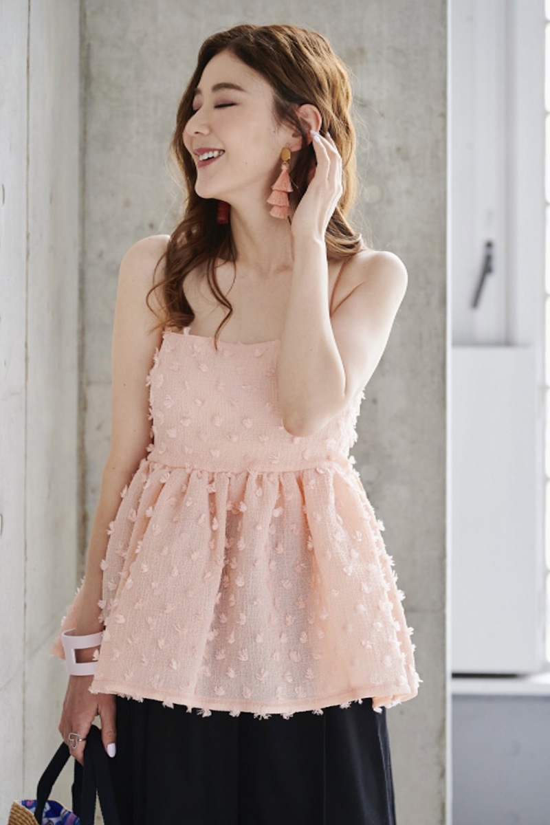 PONPONリボンキャミトップス【残りわずか】 | ALL ITEM | OBLI