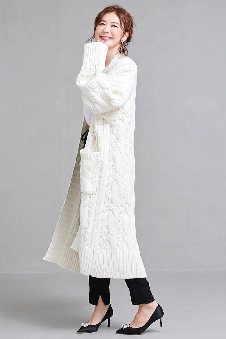 ロングニットカーディガン【残り3点】 | TOPS | OBLI