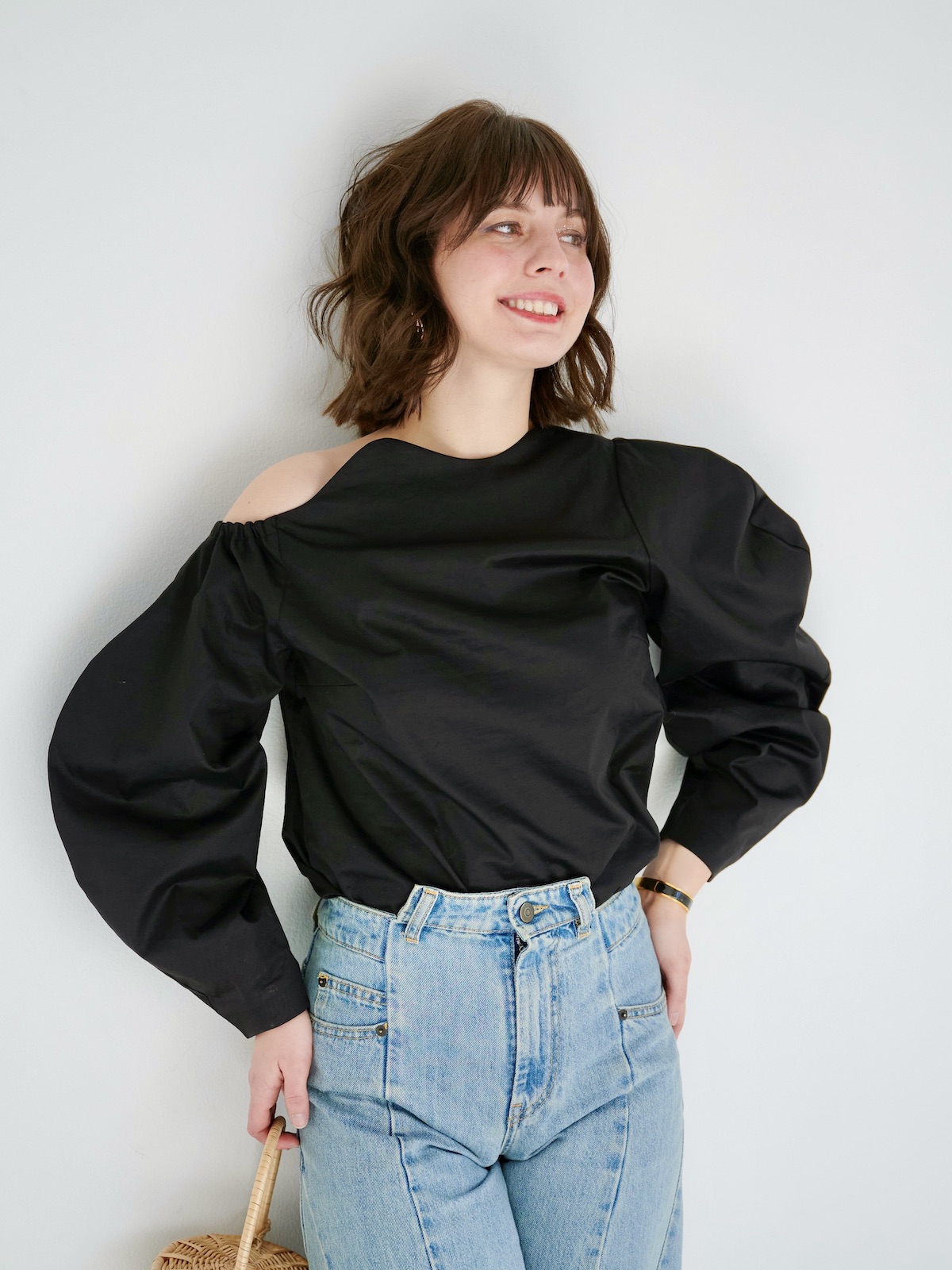 スカラップブラウス/ブラック【残りわずか】 | TOPS | OBLI