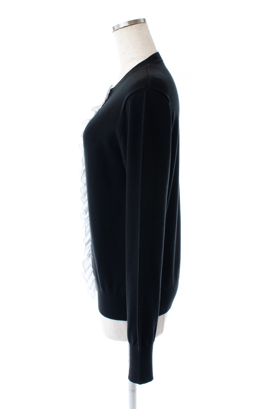 フリルカーディガン/ブラック | TOPS | OBLI