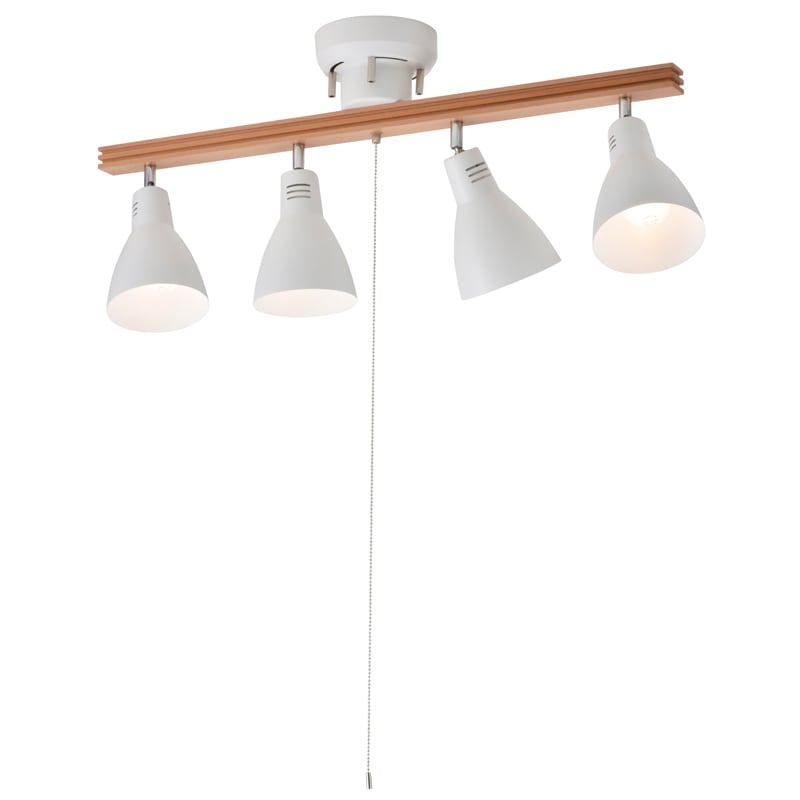 4灯シーリングライト ホワイト 電球別売｜LT-YN40AW-W 06-1488｜通販