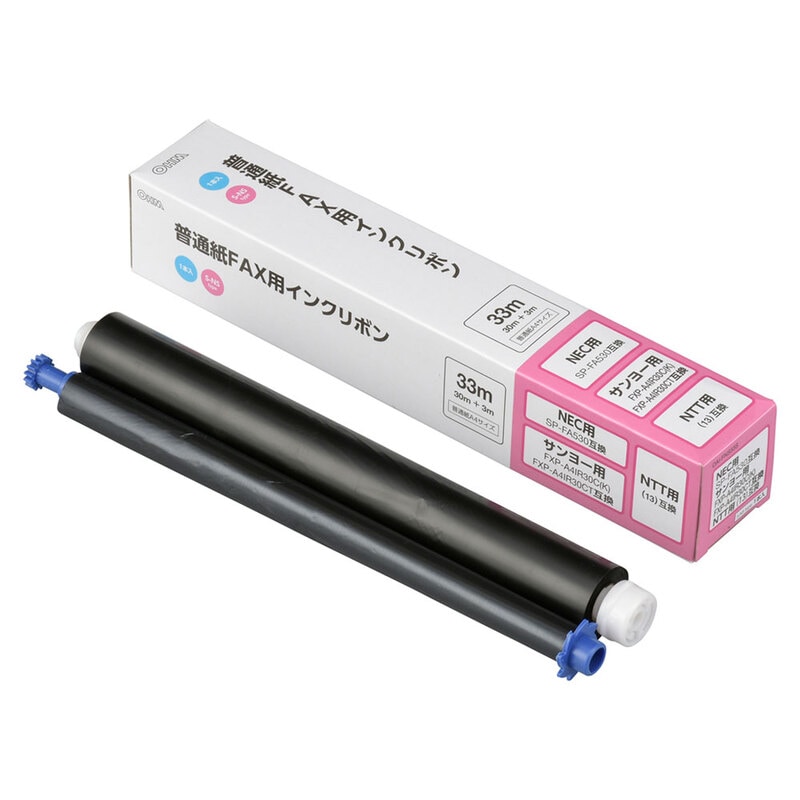 普通紙FAXインクリボン S-NSタイプ 1本入 33m｜OAI-FNS33S 01-3856