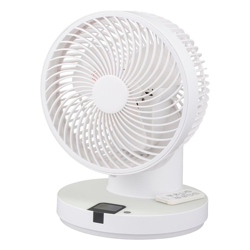 サーキュレーター 360°首振 静音 リモコン付き ホワイト｜FF-SQ811W-W2