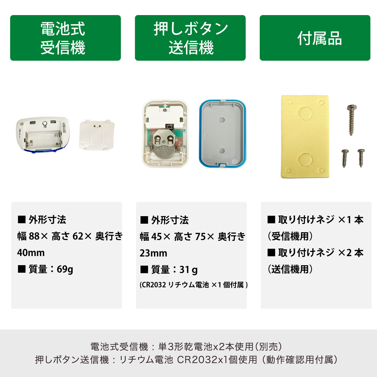 ワイヤレス コールチャイムセット｜OCH-R40 07-8304｜通販ならオーム