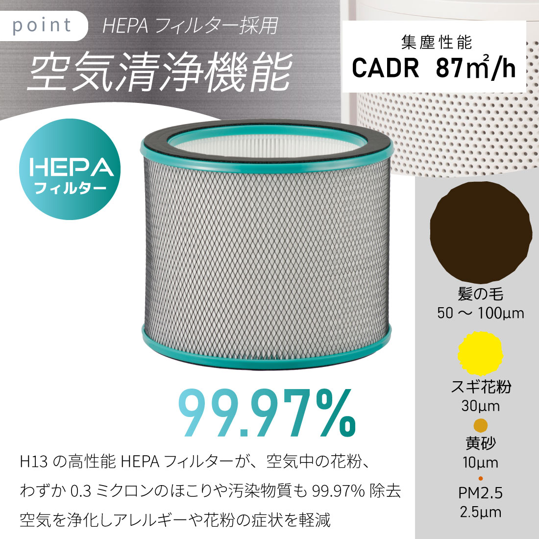 空気清浄機能付きファン｜APF-D34A-W 08-1584｜通販ならオーム電機