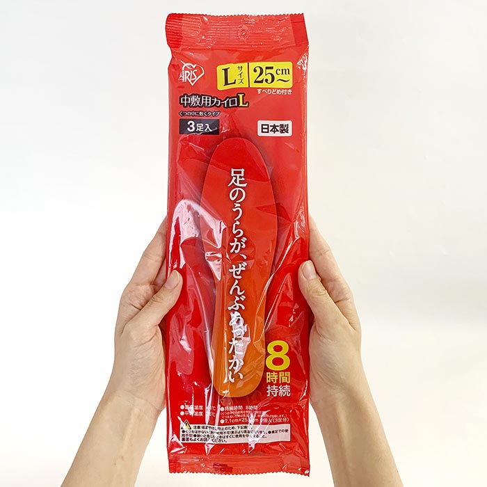 Lサイズ】アイリス 国産カイロ 中敷き用カイロ(L) 3足入 1,440個(720足