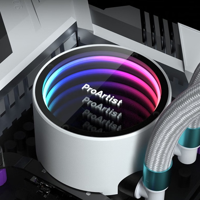 EA5白】CPUクーラー CPU冷却ファン 白 簡易水冷 360mm LEDライト RGB