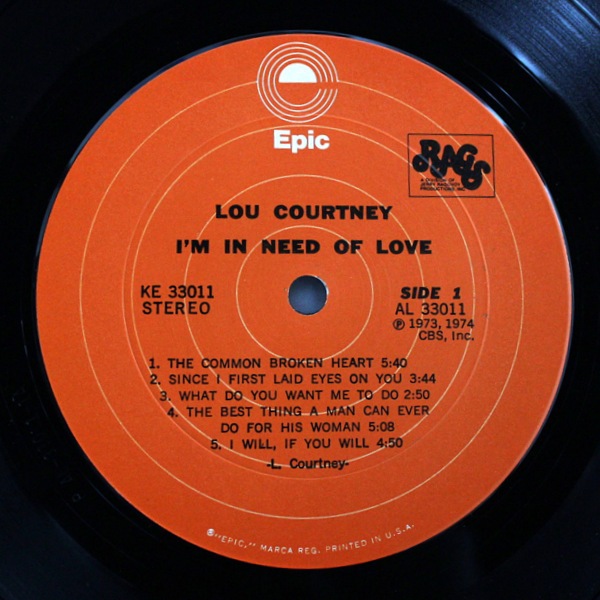 Lou Courtney - I'm In Need Of Love｜SOUL / FUNK,soul｜Paddy Field
