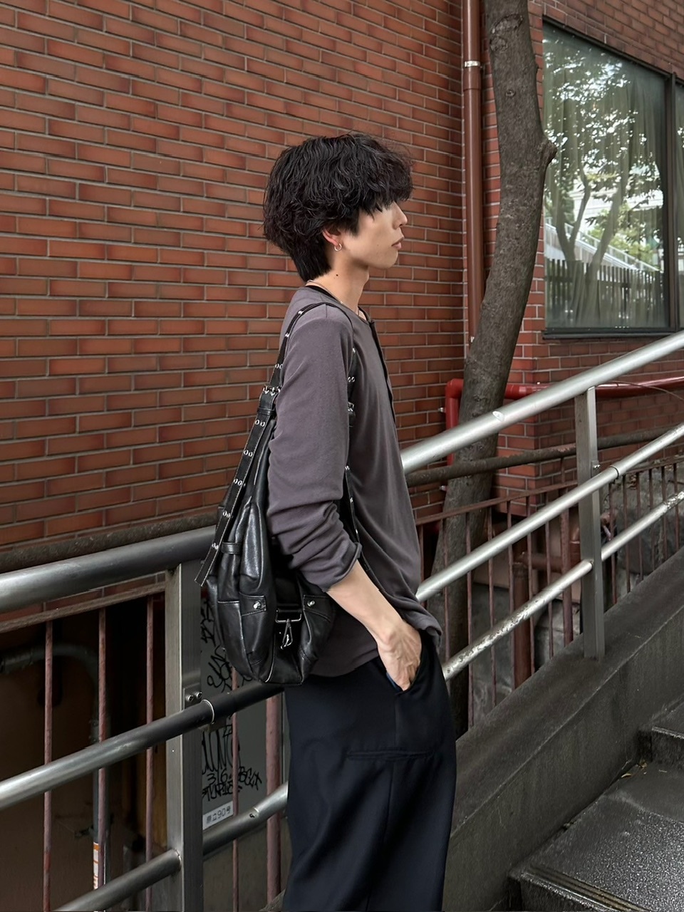 大阪店WEB限定受注制【Chikashitsu +】vintage eyelet shoulder bag