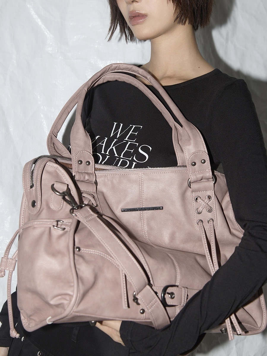 FANCY CLUB】BELTED WASHING LEATHER BAG / 【ファンシークラブ