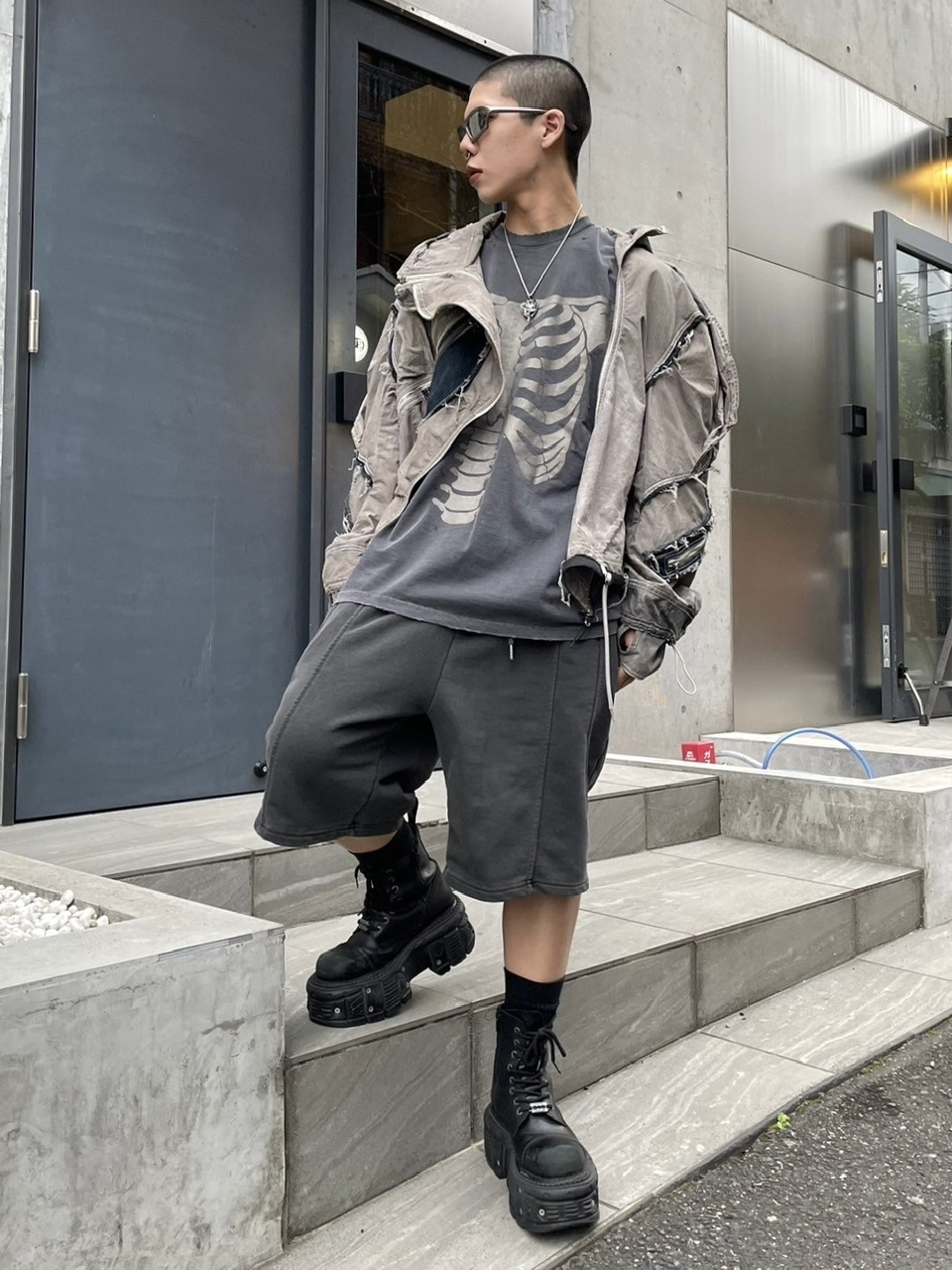 Never mind the XU】skeleton tee / 【ネバーマインドザエックスユー