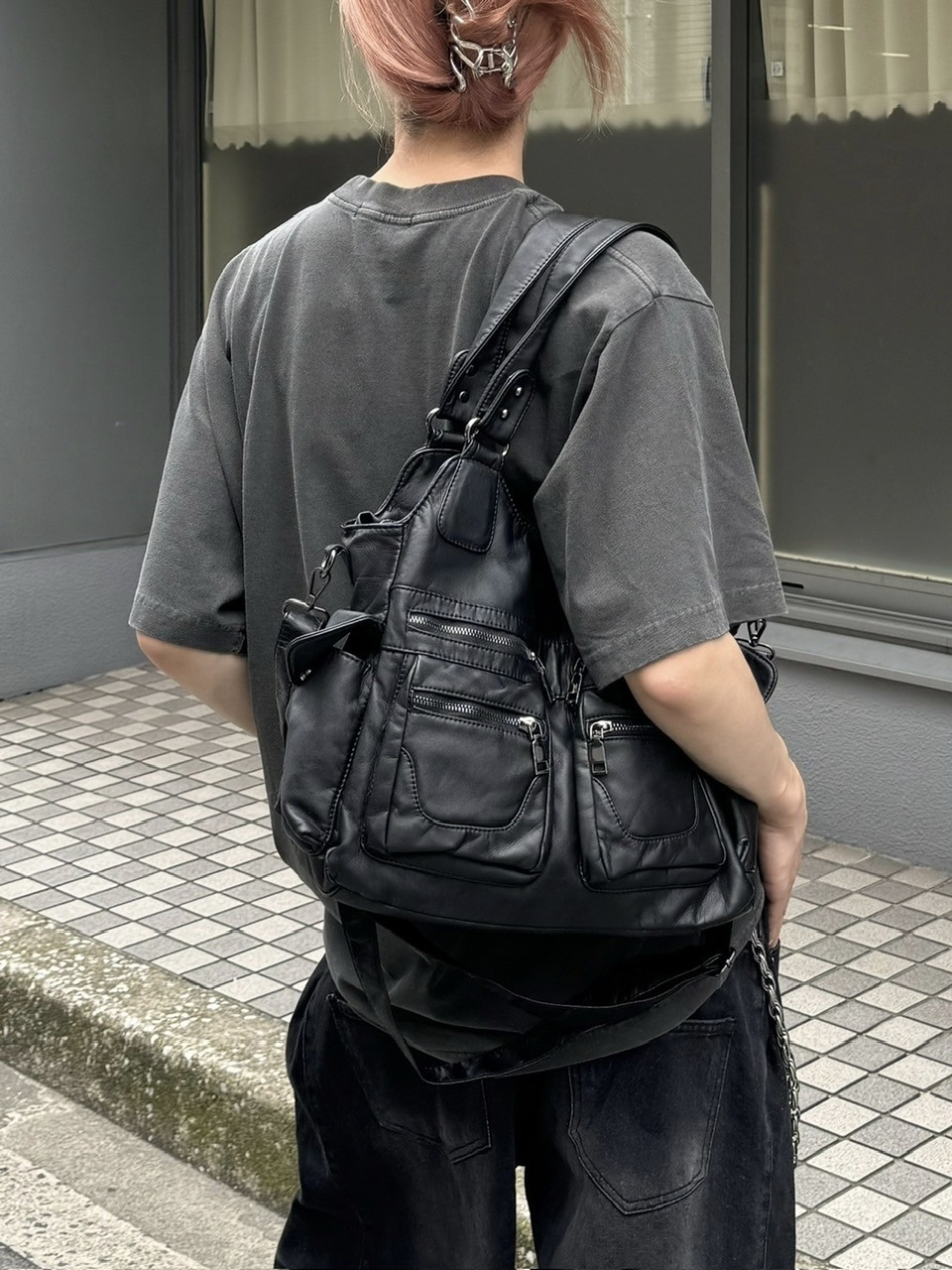 大阪店WEB限定【Chikashitsu +】leather pocket shoulder bag 3 | OUR