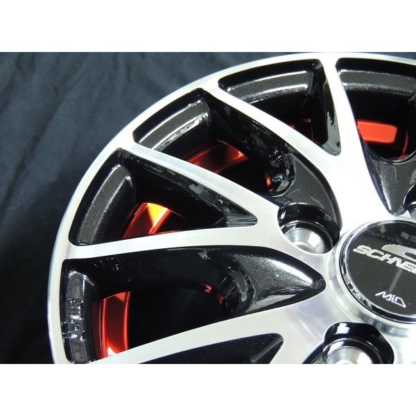 送料無料・アルミホイール4本 12inch 4.0J +42（4穴PCD100） □軽トラ