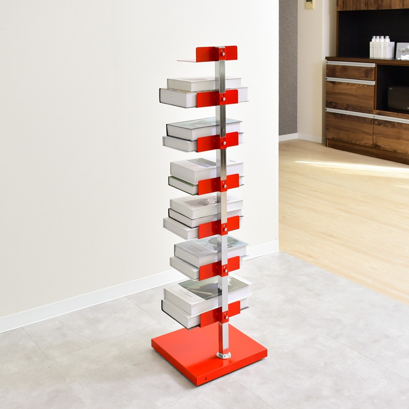 Tsum dock ブックタワー【隠しキャスター付・ハイタイプ8段