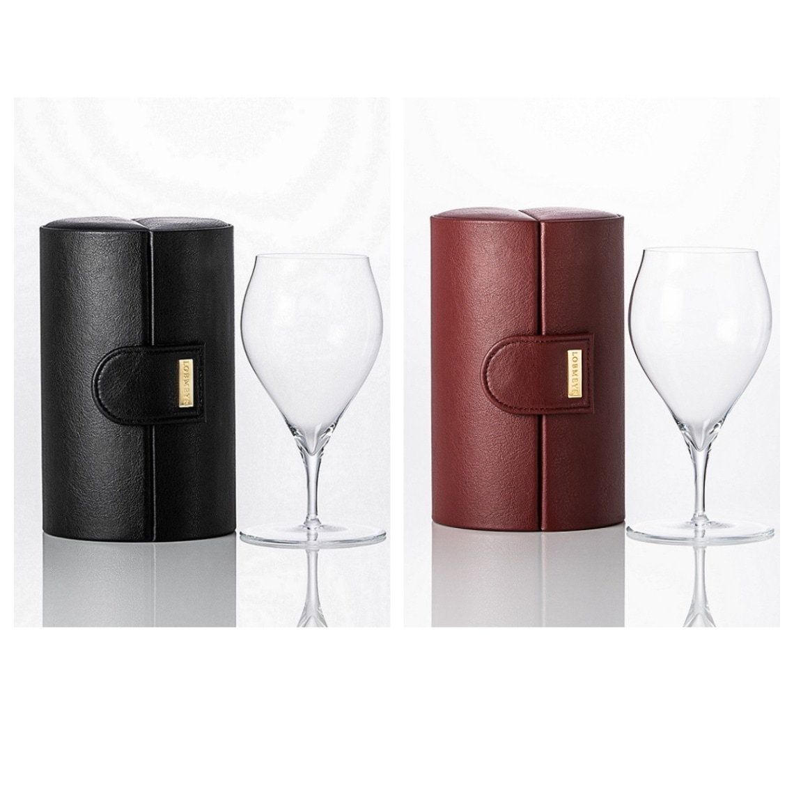 トラベラー （ブラック・バーガンディ）ペアグラスセット ロブマイヤー