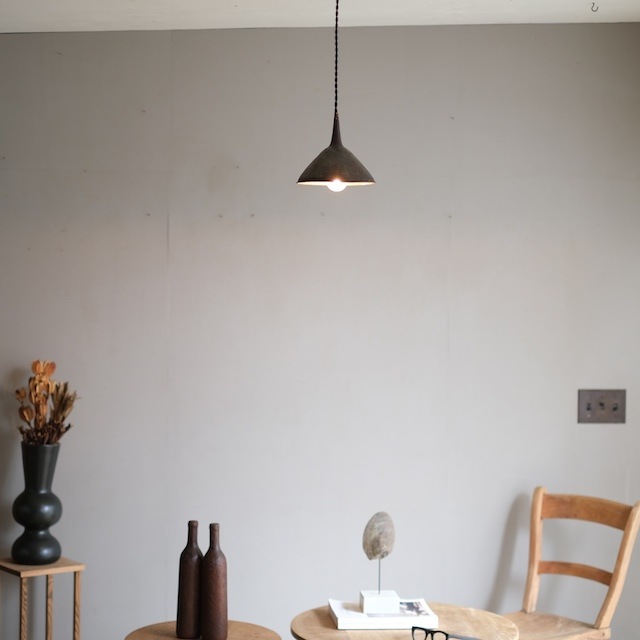 銅の漏斗 ペンダントライト ｜照明・ライト,ペンダントライト｜古家具