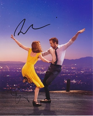 エマ・ストーン直筆サイン入り2Lサイズ写真…ラ・ラ・ランド エマ