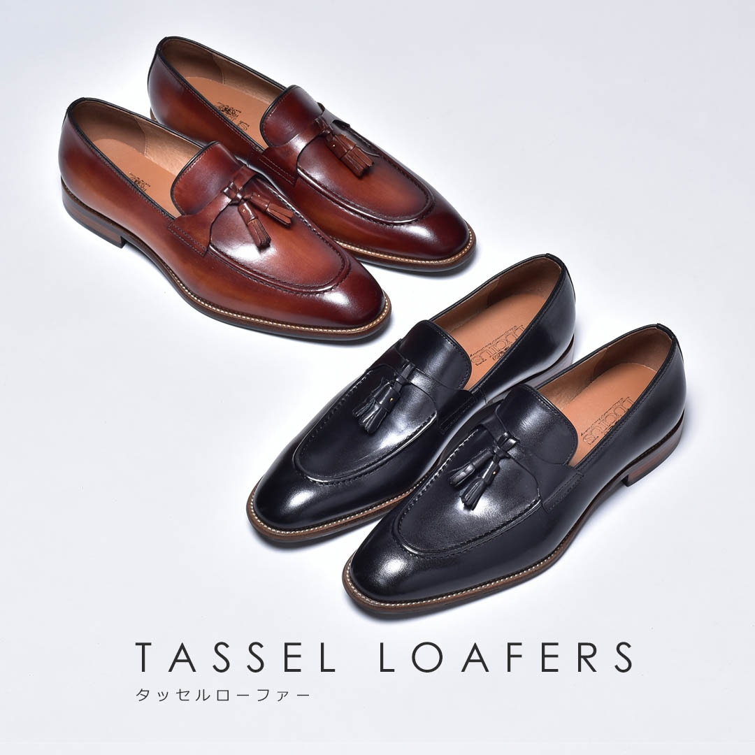 レザー タッセルローファー [ LLT326-1 ] LUCIUS / ルシウス | メンズ