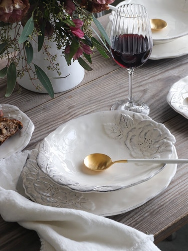 VIRGINIA CASA ROMANTICAローズプレート ホワイト ヴィルジニアカーサ