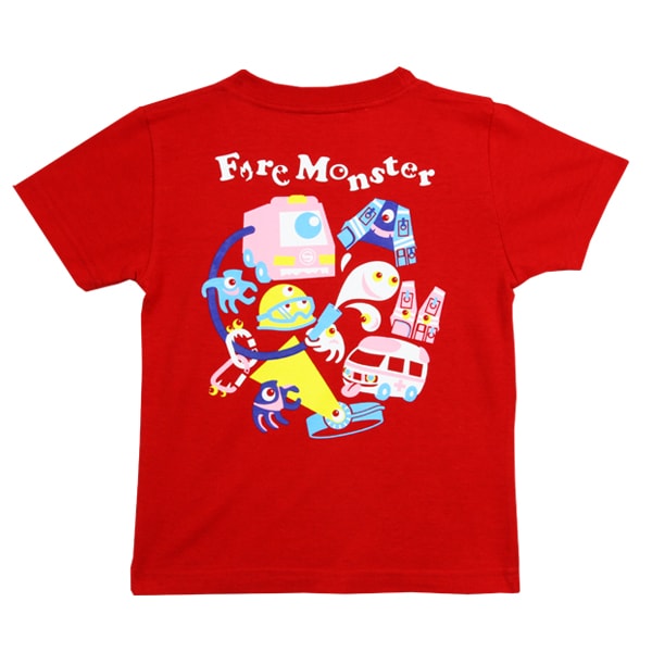 セイバーズオリジナルTシャツ Fire Monster キッズ用 【レッド】｜空調
