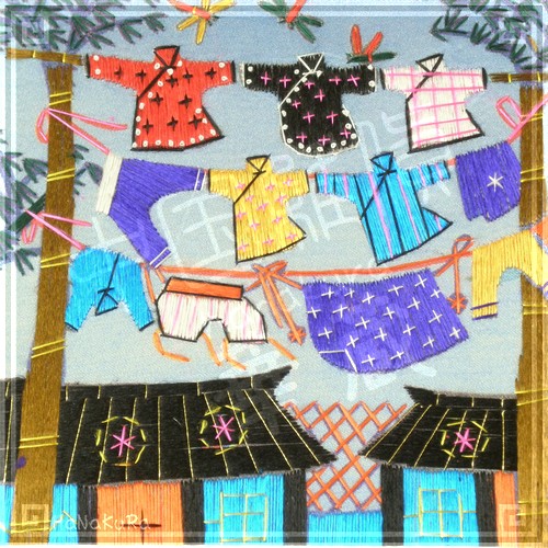 刺繍画11.5cm四方