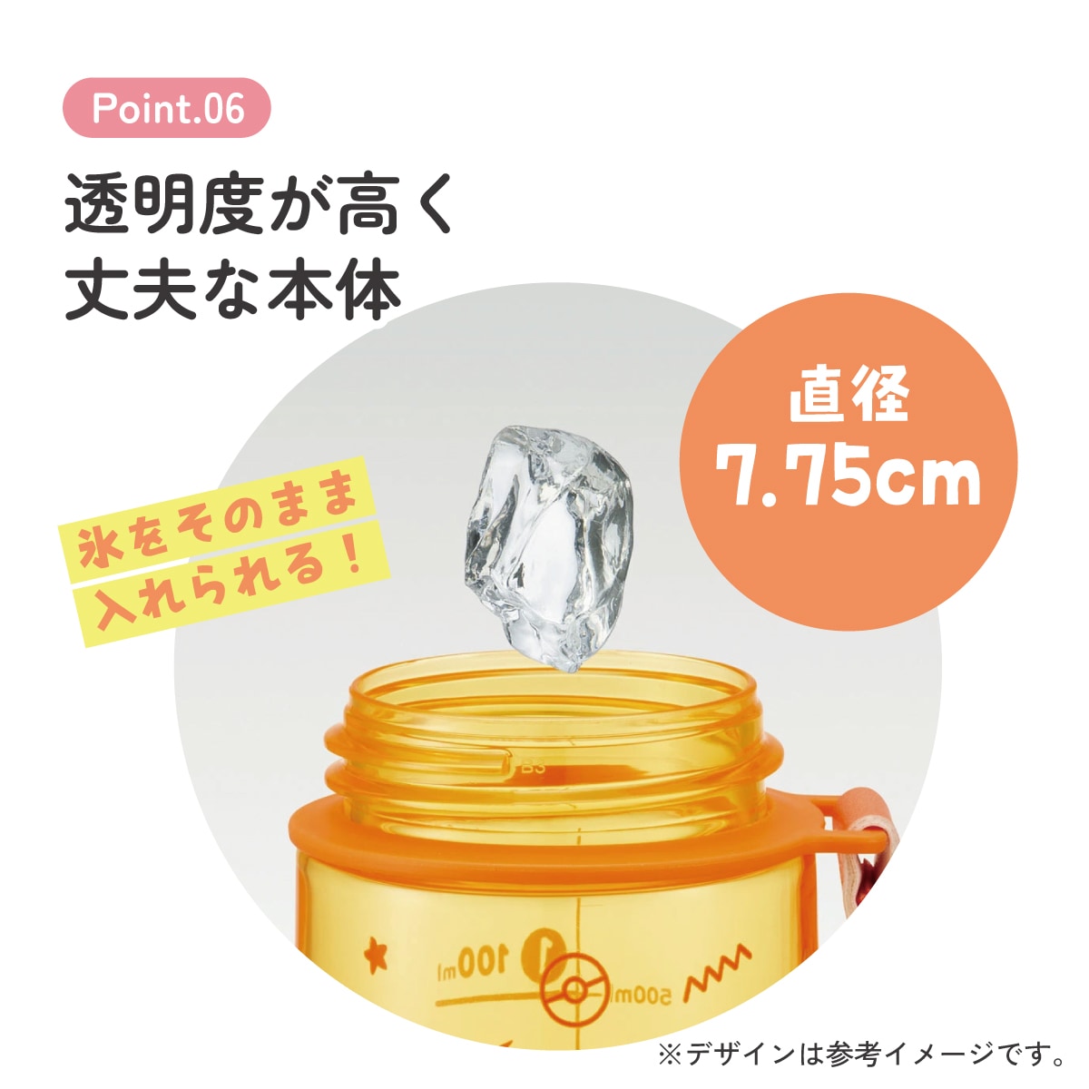 ワンプッシュ ストロー ボトル 水筒 630ml 透明 クリア 子供 キッズ
