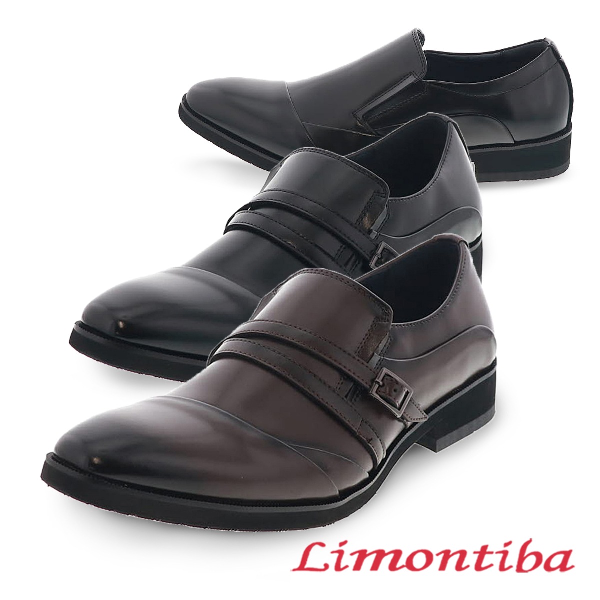 メンズ ビジネスシューズ スリッポン ストレートチップ 幅広4E 撥水 本