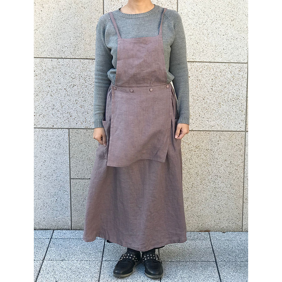リネンのフレアジャンパースカート LINEN & BASIC | キッチン