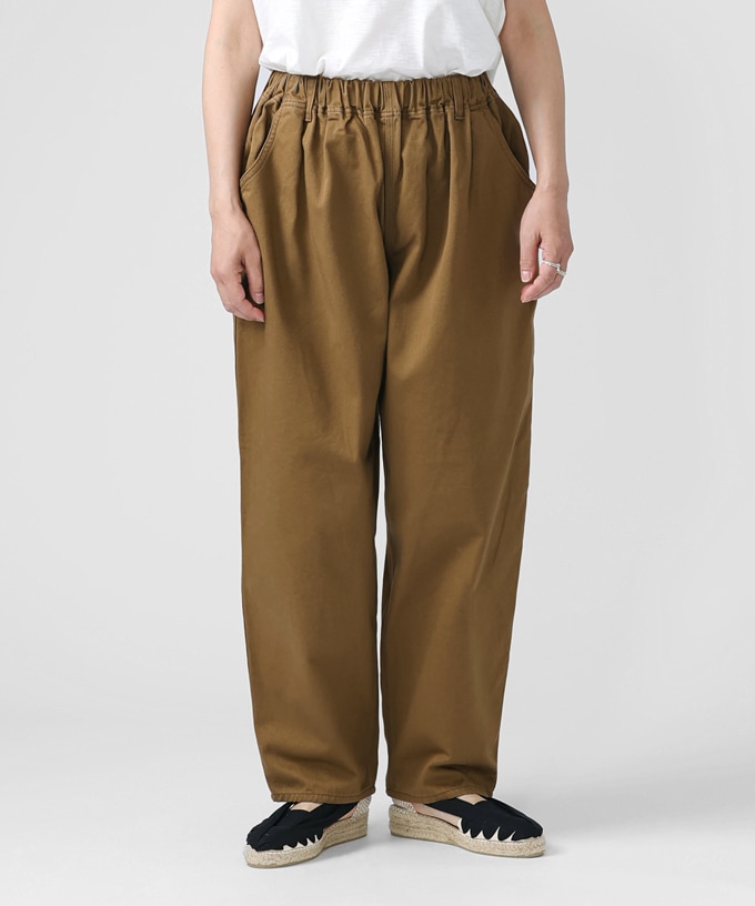 黒/キャメル】マオパンツロングチノ 定番バックポケットパンツ（ロング