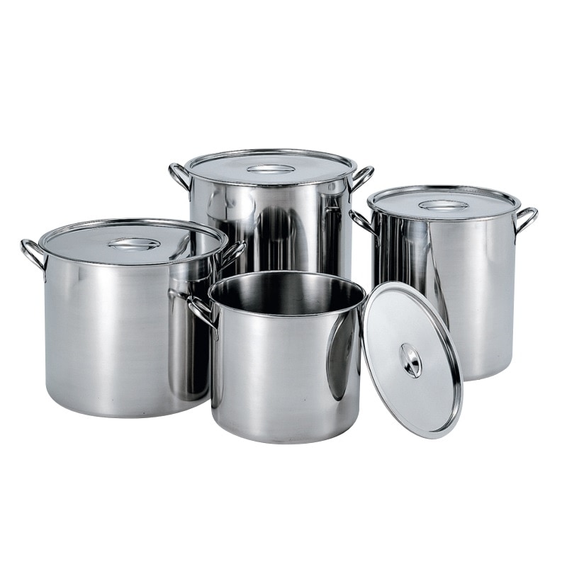 取寄品】【HACCP】【NSF】18-8 ストックポット(寸胴鍋) 蓋付 15L SH