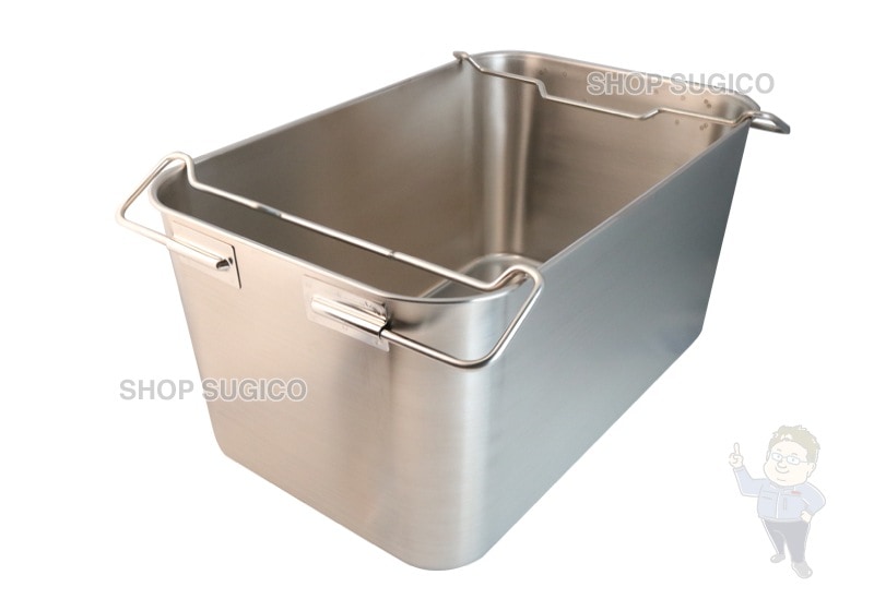 18-8 給食バット 運搬型 積み重ねハンドル 深さ300mm SH-6038-12