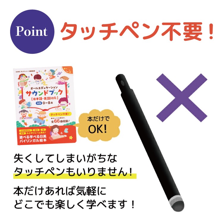 知育のプロ推薦】タッチペン不要?! 音がでる絵本 知育絵本 幼児向け