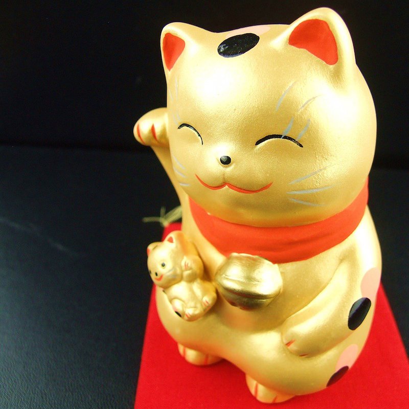 招き猫【親子】 金運/置物/開運/風水｜白崎八幡宮