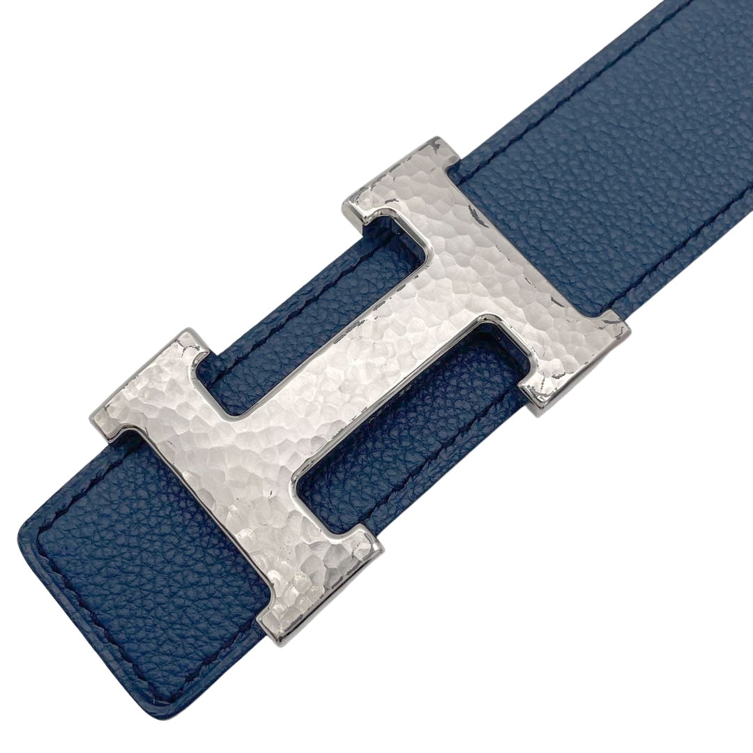 HERMES エルメス Hベルト マルトレ 85 エバーカラー ネイビー/ブラック