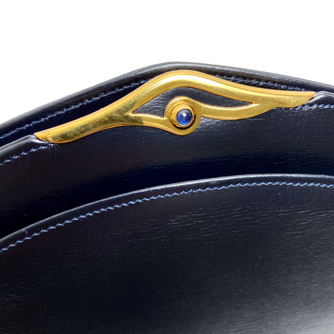Cartier カルティエ サファイアライン ショルダーバッグ カーフ