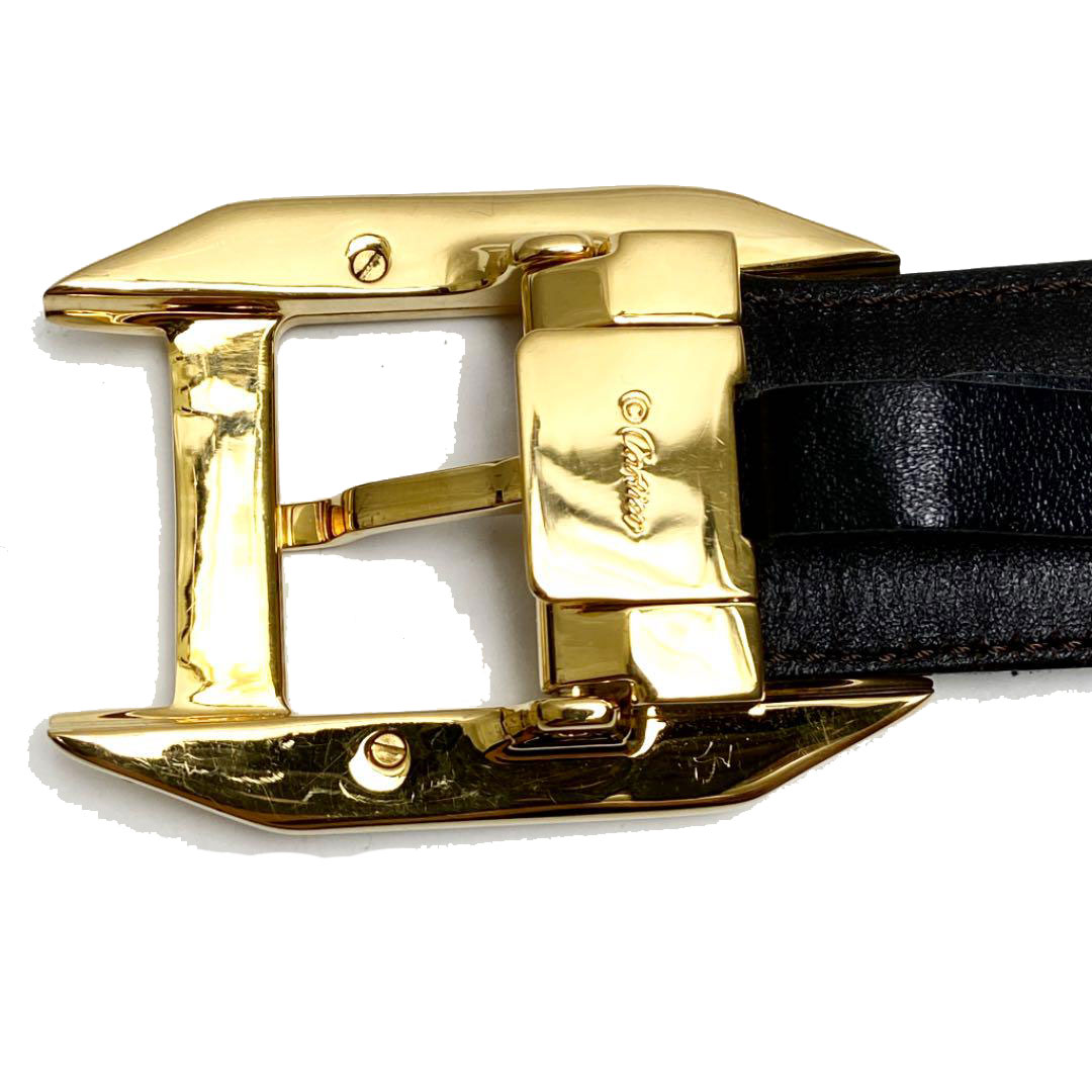 Cartier カルティエ レザー リバーシブルベルト サントス ドゥ