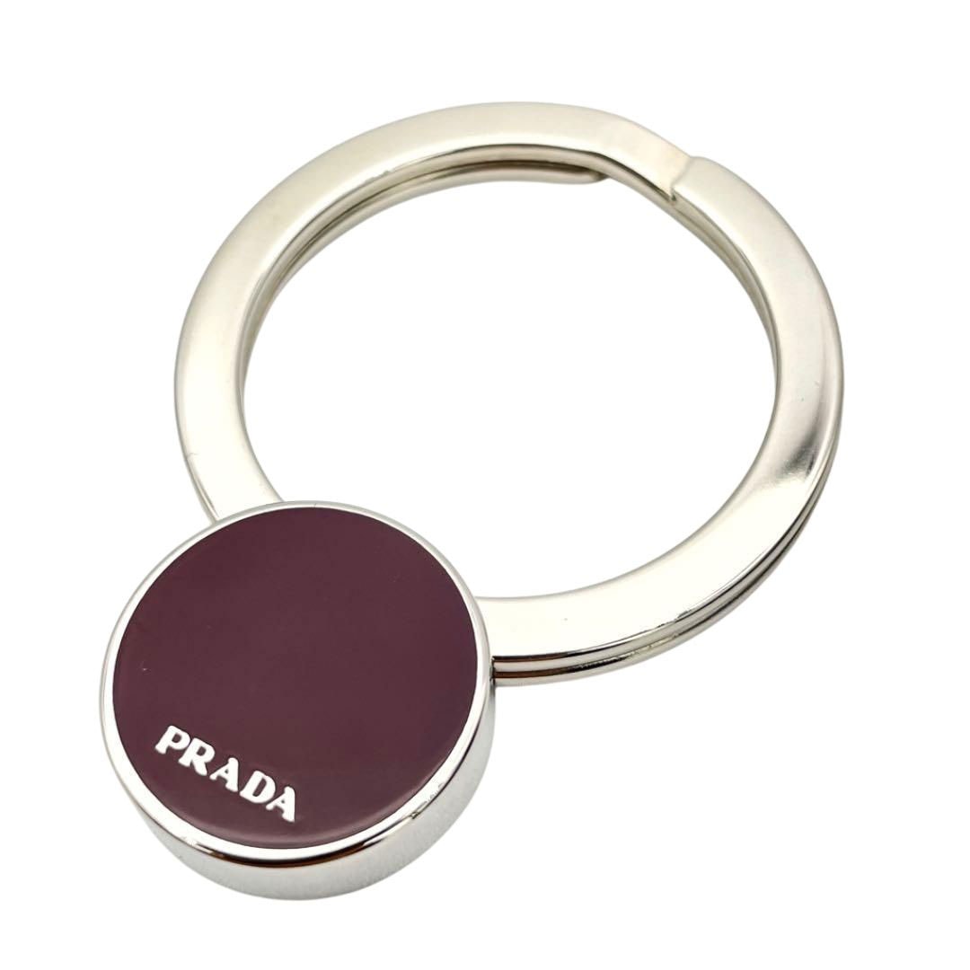 PRADA プラダ キーリング キーホルダー シルバー ポルパラ 1AP022