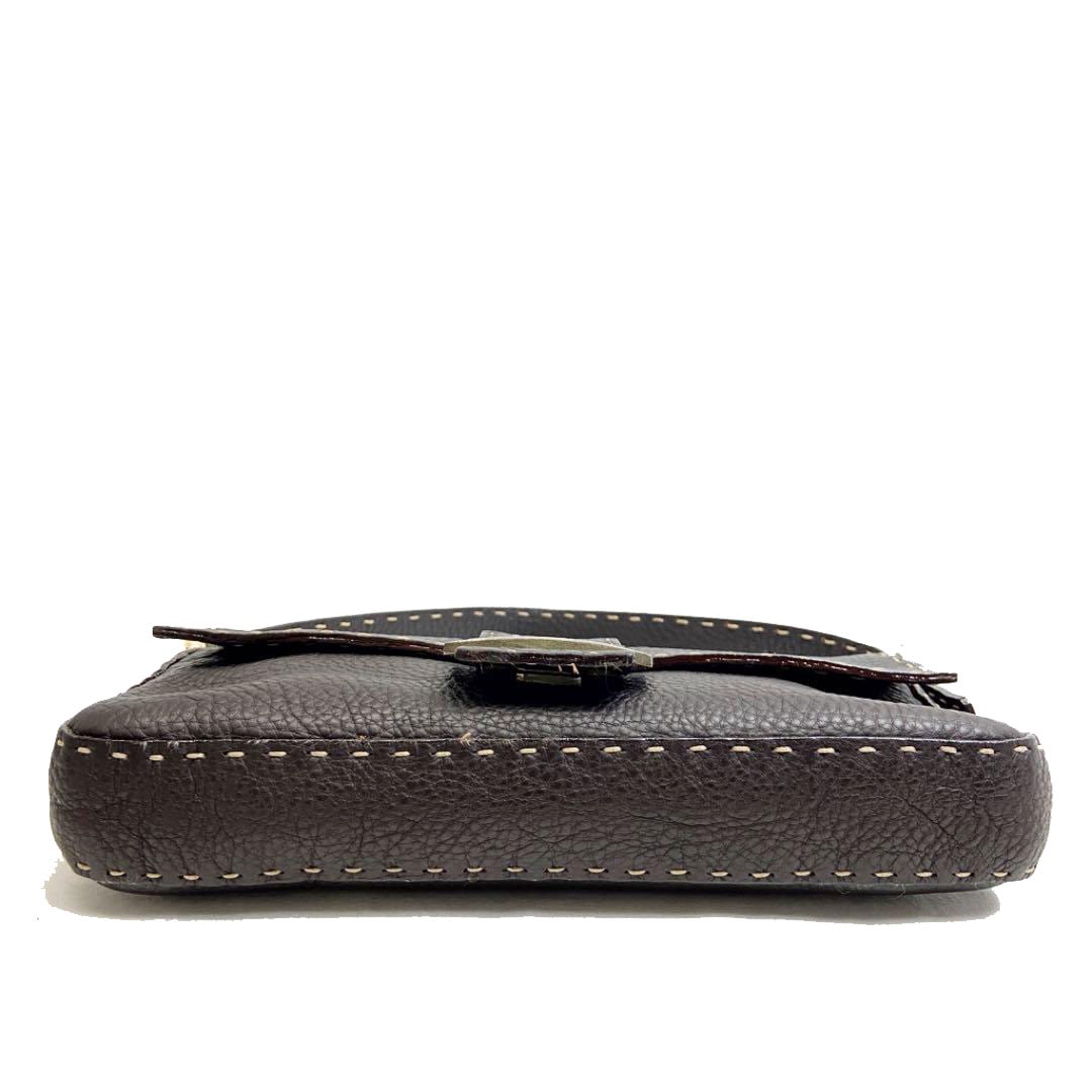 FENDI フェンディ マンマバケット ハンドバッグ セレリア レザー SV925