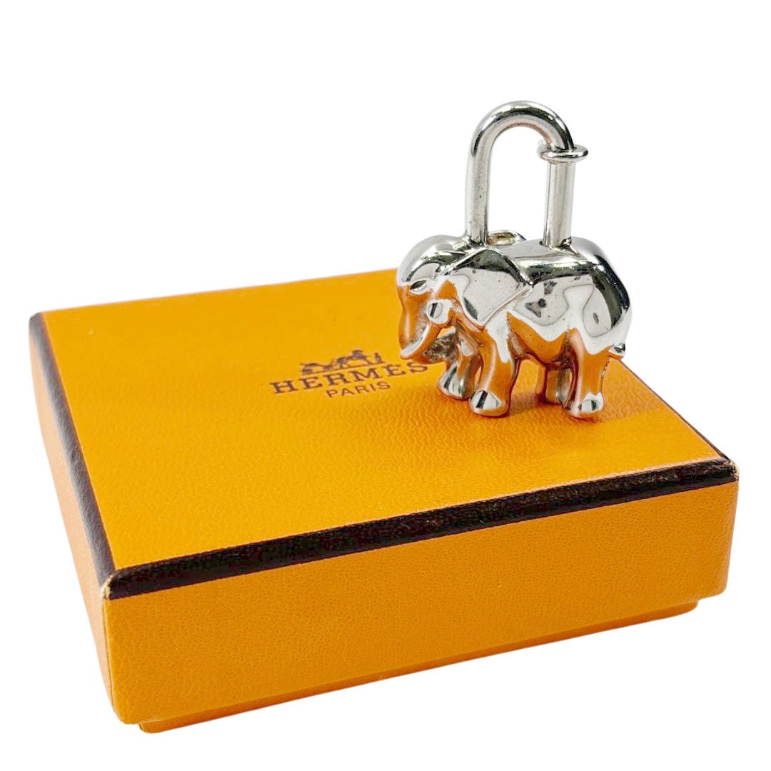 HERMES エルメス カデナ チャーム エレファント ゾウ 象 メタル