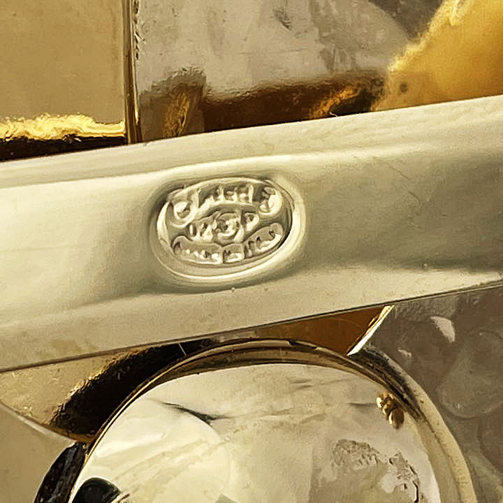 CHANEL シャネル ブローチ カメリア メタル アイボリー ゴールド 02P