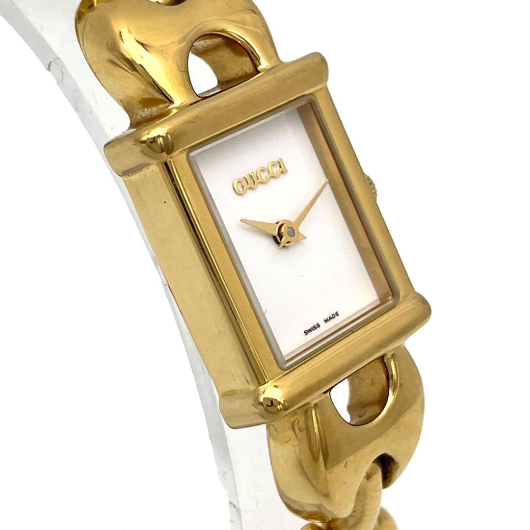 GUCCI グッチ レディース腕時計 チェンジベルト QZ GP レザー ゴールド