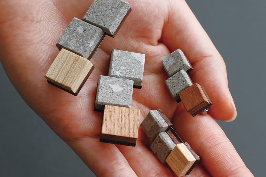 札幌軟石ブローチ〈shikaku-3・big〉 | Liaison（リエゾン） 【 北海道