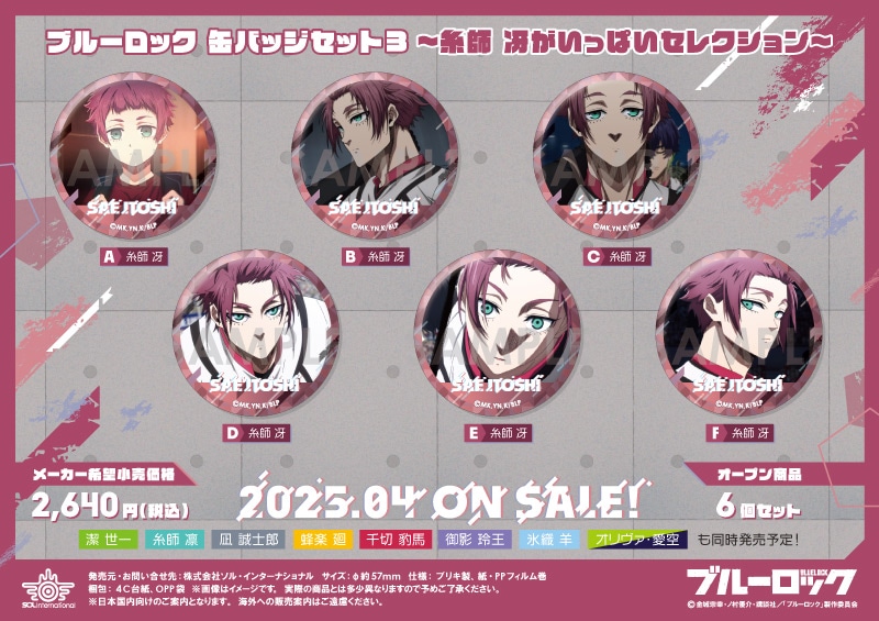 糸師冴 ワッペンモチーフ 缶バッジ 80個 ブルロ 糸師冴 缶バッジ 原作